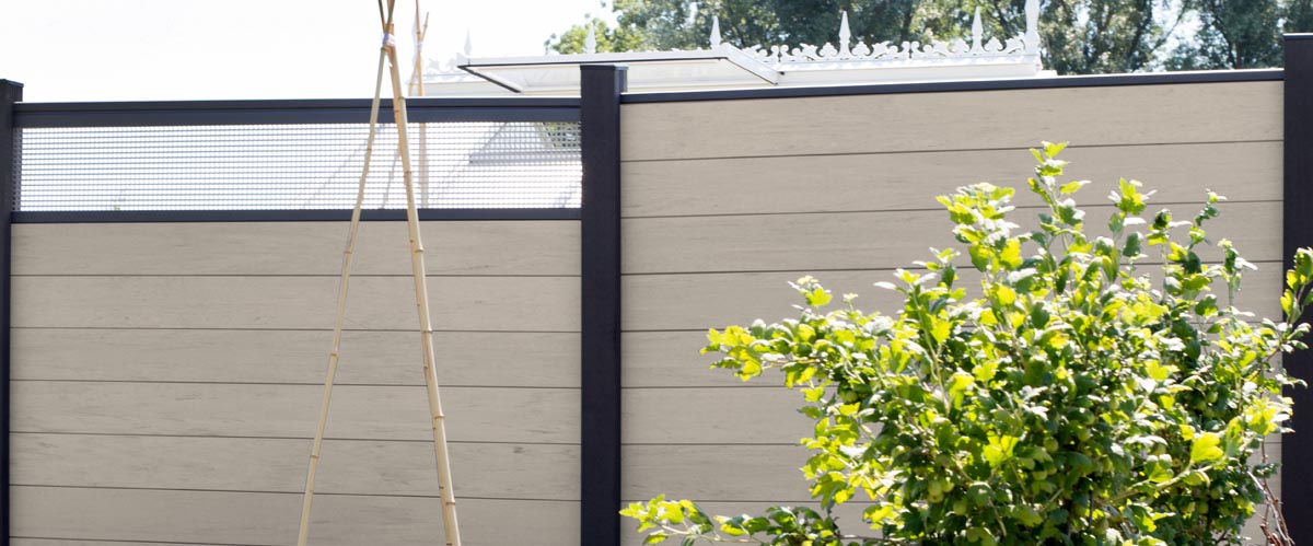 Clôture de jardin enfichable BPC - bicolor white